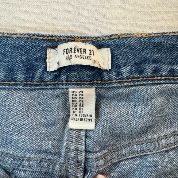 Forever 21 Blue Mom Jeans Button-Fly Size 24 - Picture 5 of 5